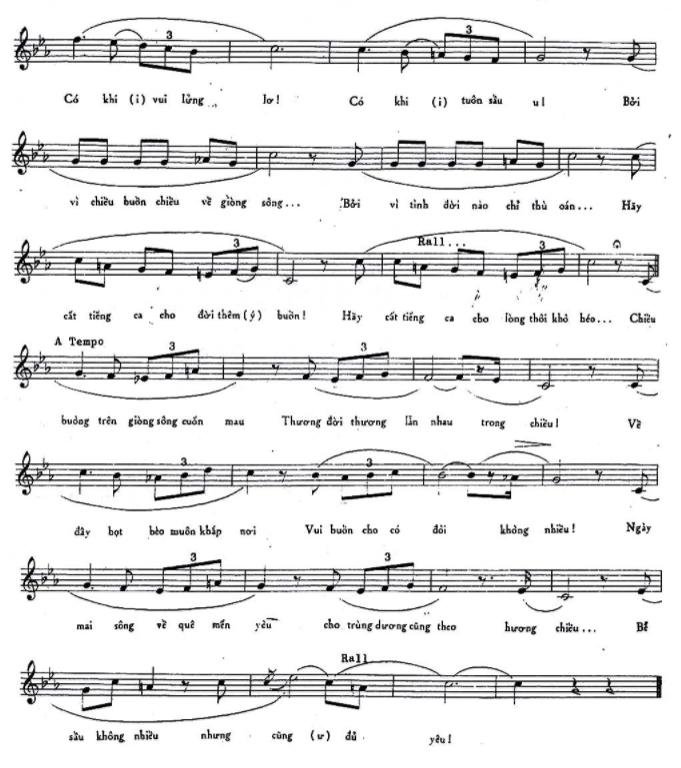 Sheet nhạc Chiều Về Trên Sông 2